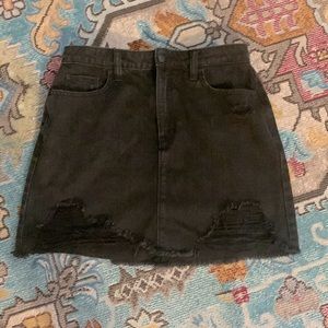 Hollister distressed jean skirt. It has never been worn.